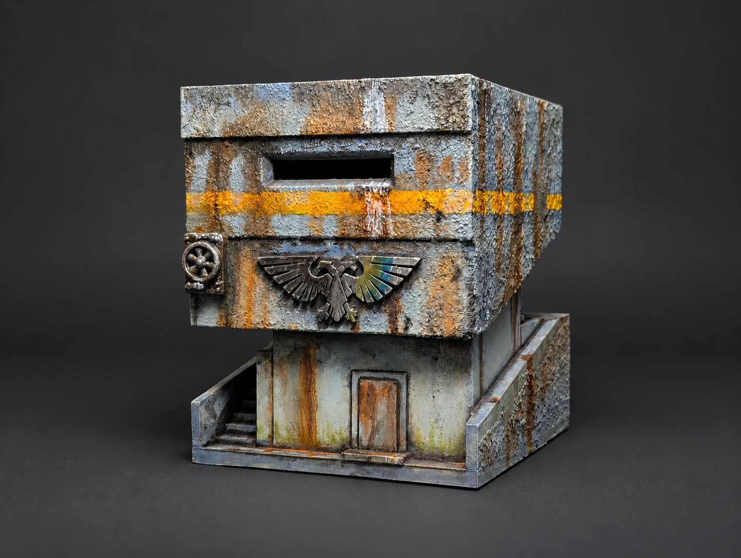 Painted industrial terrain bunker by Rustfield Studios